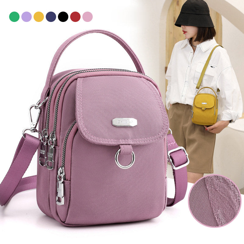 Lightweight Multi-Pocket Crossbody Bag with Adjustable Strap