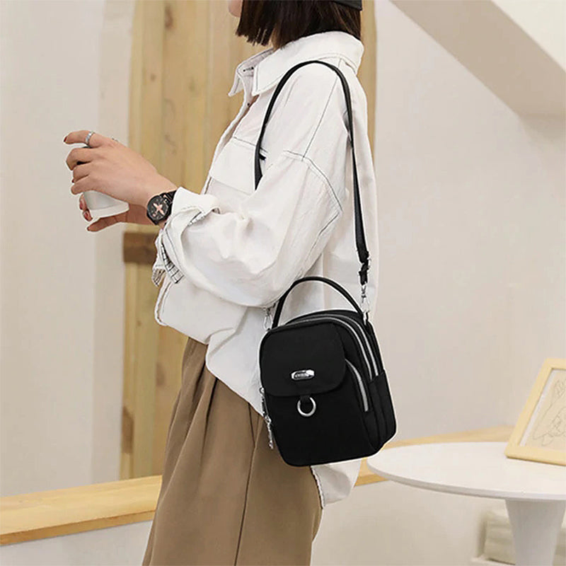 Lightweight Multi-Pocket Crossbody Bag with Adjustable Strap