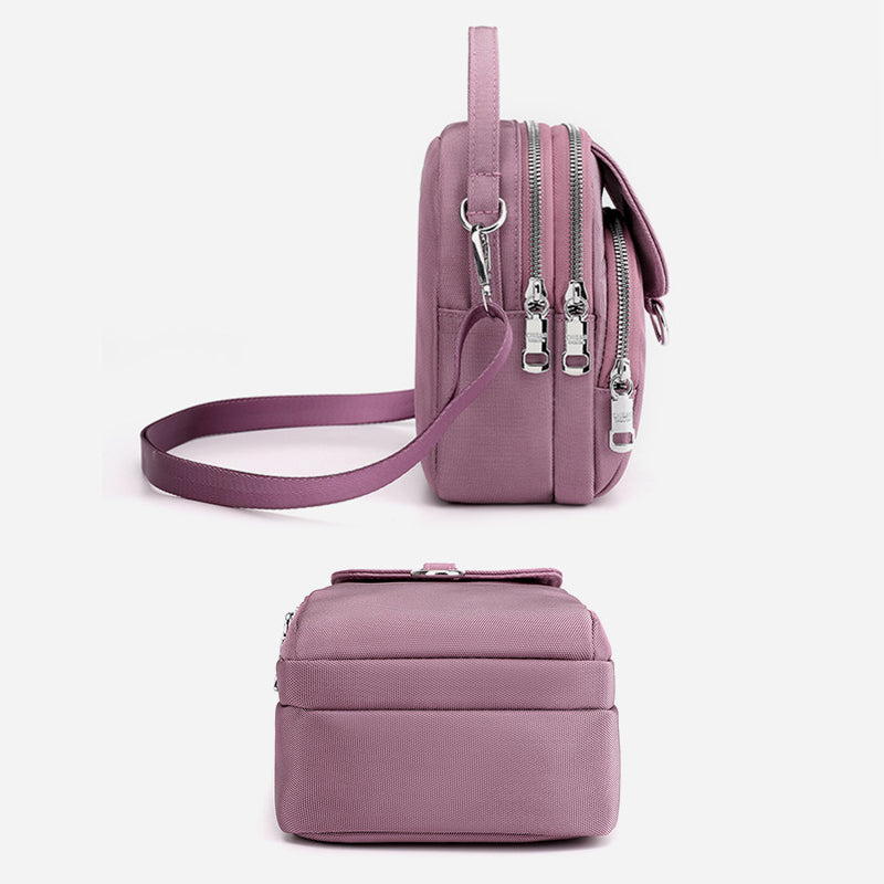 Lightweight Multi-Pocket Crossbody Bag with Adjustable Strap