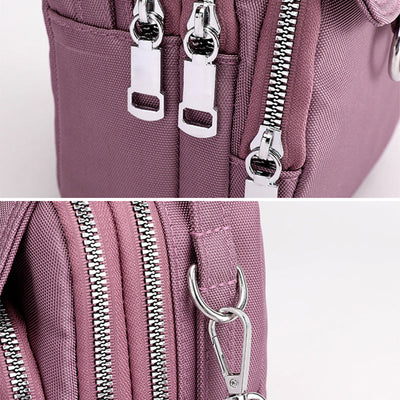 Lightweight Multi-Pocket Crossbody Bag with Adjustable Strap