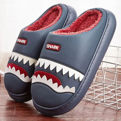 Shark Men's Indoor Slippers | Cozy Slip-On Shark Design