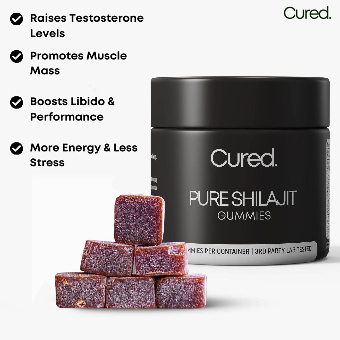 CURED® Authentic Shilajit Gummies - Elevate your wellness naturally!