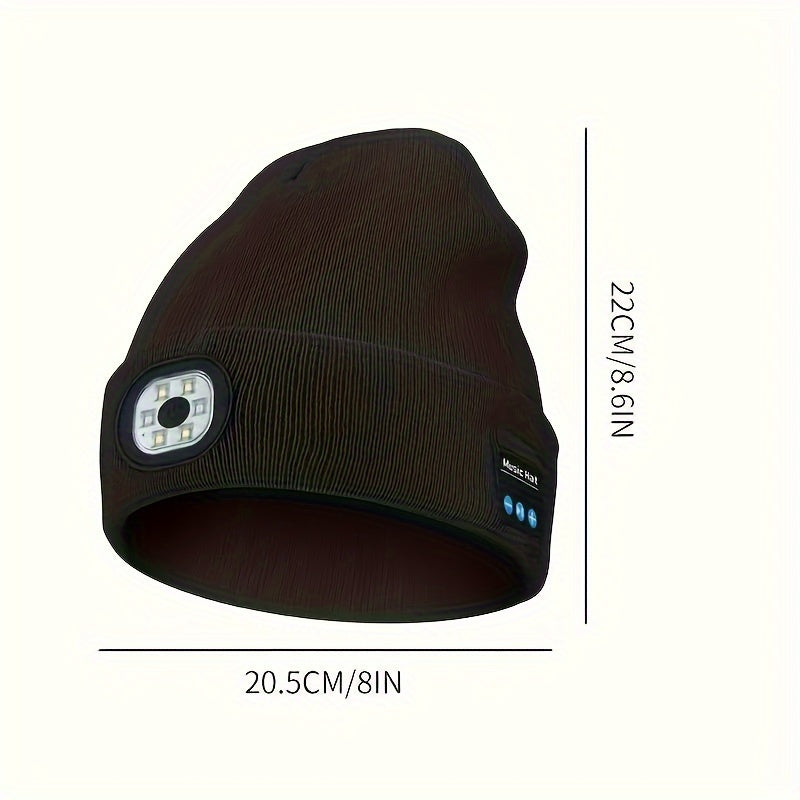 Bluetooth Beanie with Rechargeable LED Light and Speakers | Warmth, Music & Light in One