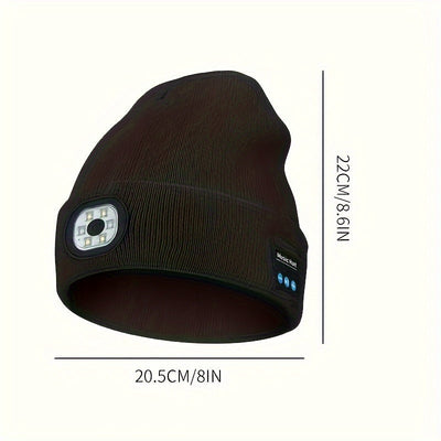 Bluetooth Beanie with Rechargeable LED Light and Speakers | Warmth, Music & Light in One