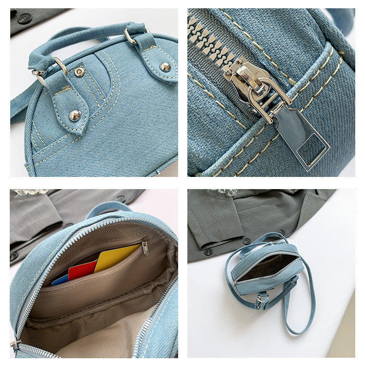 Denim Small Square Messenger Bag – Stylish, Compact, and Versatile for Everyday Use