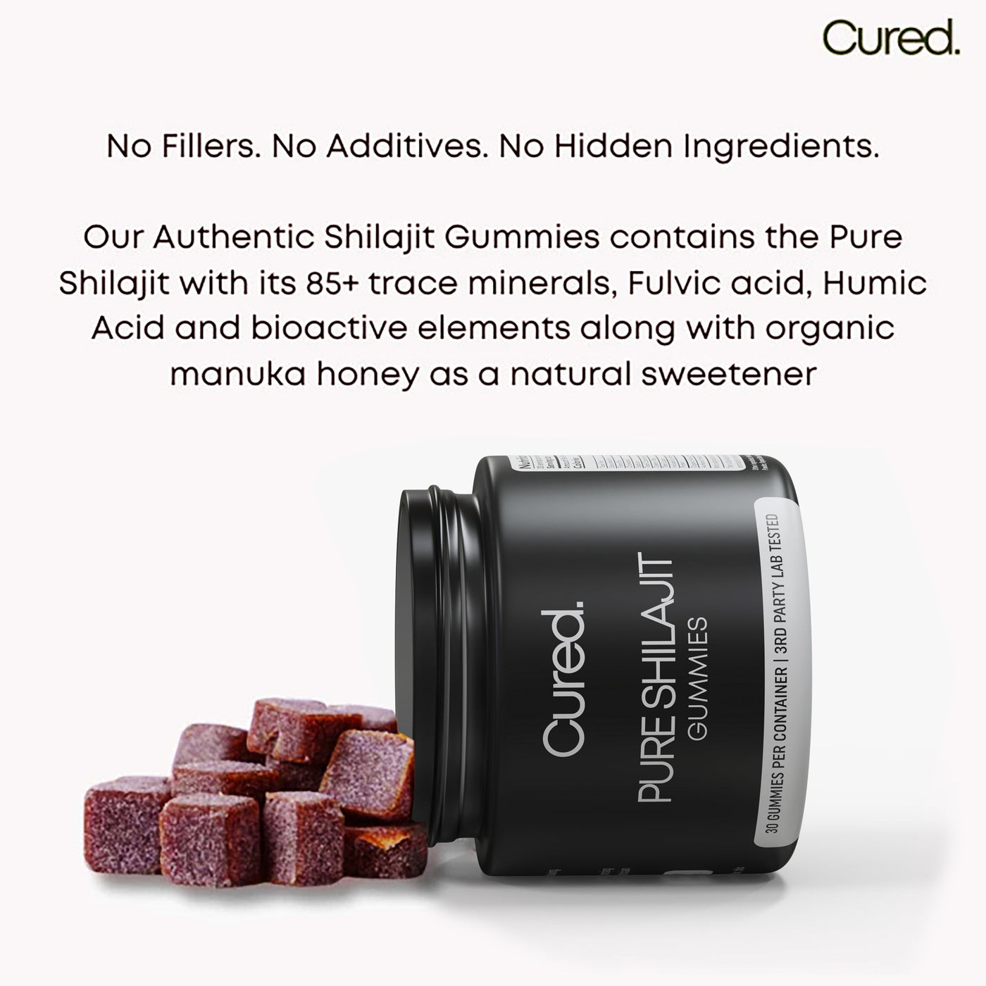 CURED® Authentic Shilajit Gummies - Elevate your wellness naturally!