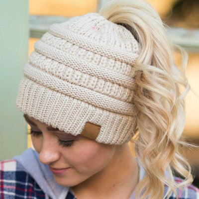 Messy™ Ponytail Beanie – Stay Stylish and Warm with a Perfect Fit for Ponytails