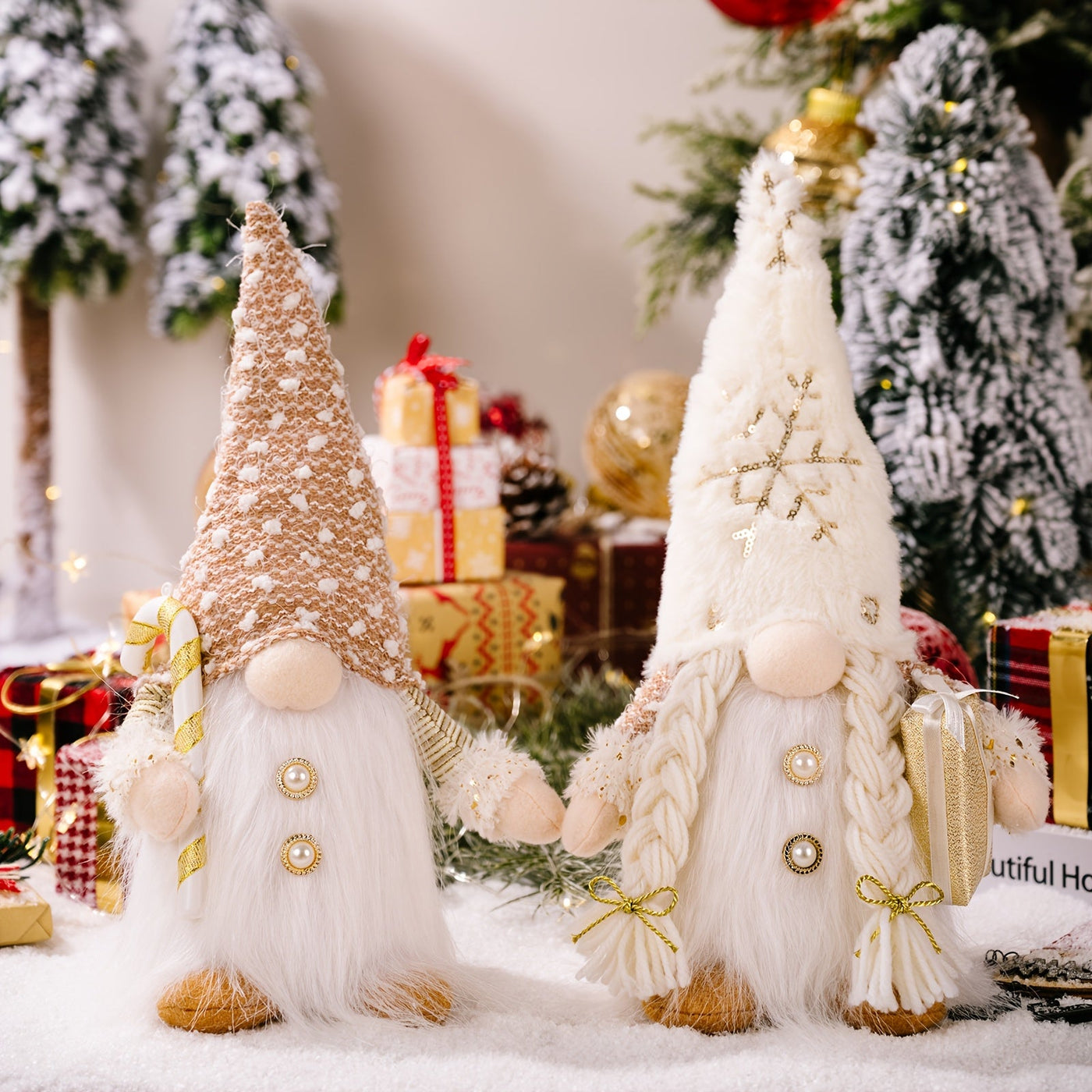 Adorable Glowing Christmas Gnomes | Festive Holiday Decor with LED Lights