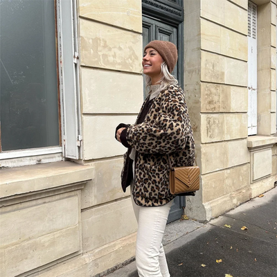 Fabienne | Leopard Fleece Jacket – Cozy and Stylish Outerwear for Women