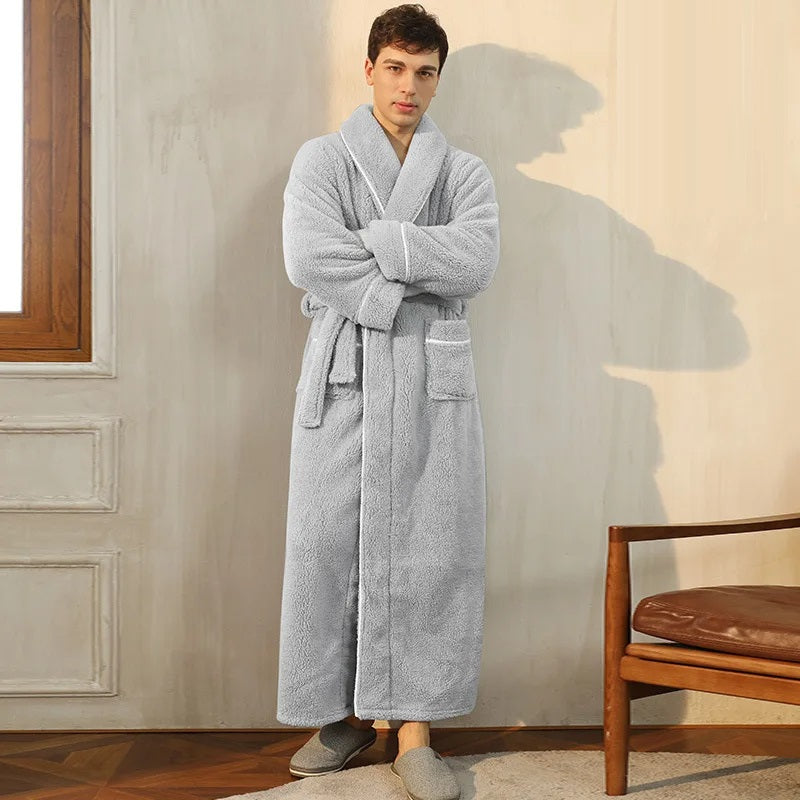 WinterWrap Bathrobe | Plush Robe with Wrap Collar for Cozy Comfort