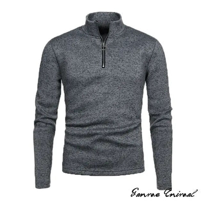 Men’s Turtleneck Sweater with Zipper | Versatile & Stylish Half-Zip Design