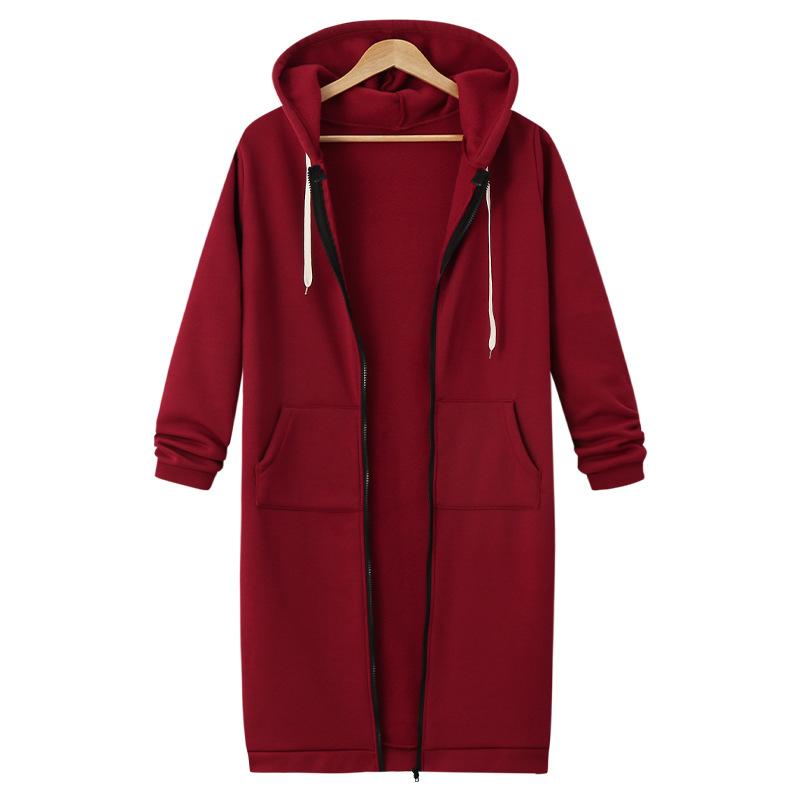 Casual Long Hoodie with Zipper for Everyday Comfort