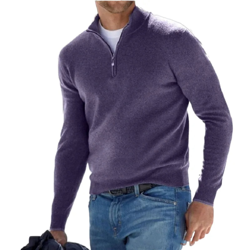 Luca Belloni Pullover | Half-Zip V-Neck Sweater for Men