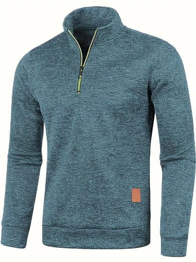 Darius Quarter-Zip Sweater – Comfortable and Versatile Long Sleeve Pullover