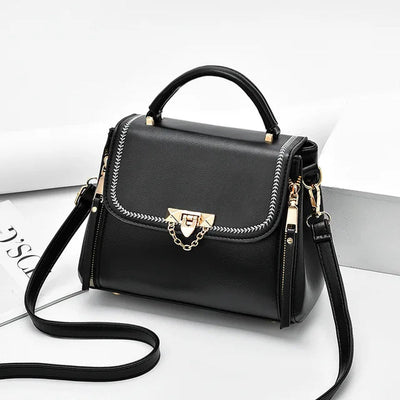 Luxury Flap Leather Handbag - Large Capacity, Versatile Crossbody Shoulder Bag for Women