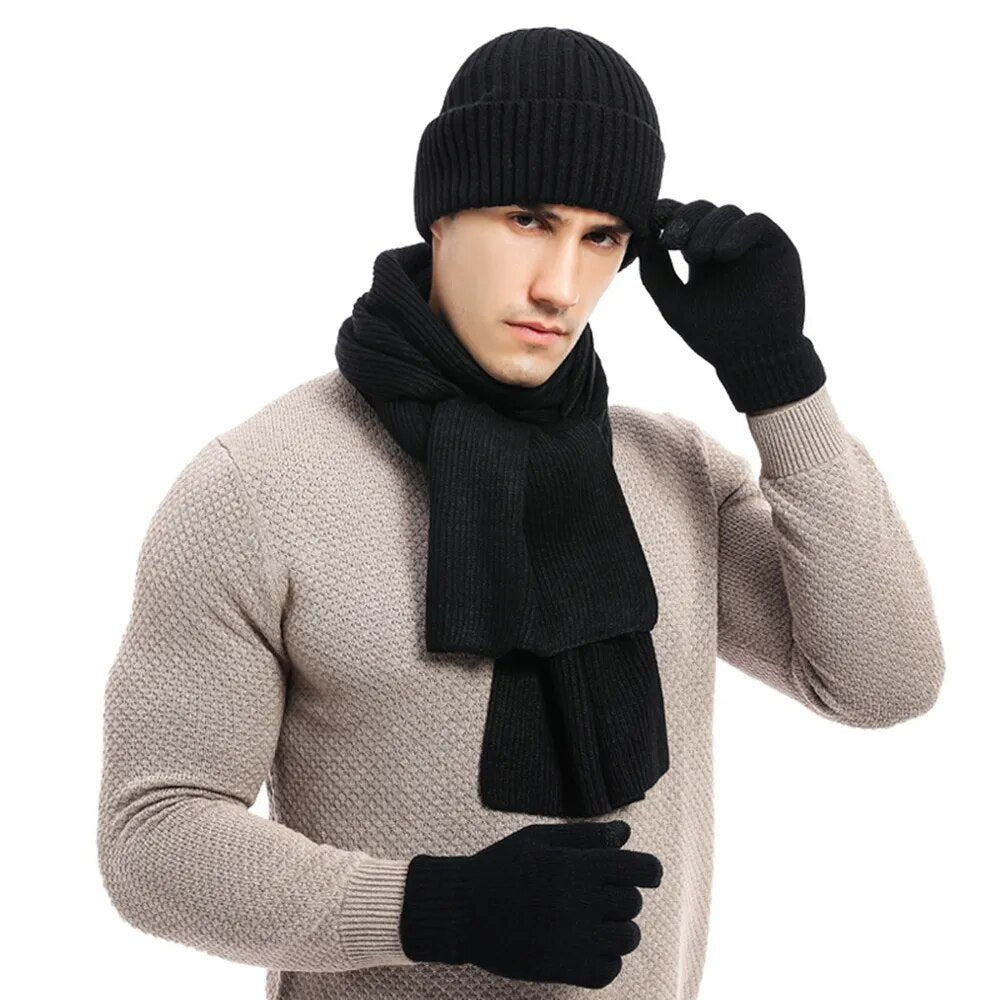 Stylish Winter Set | Includes Beanie, Scarf, and Gloves for Ultimate Warmth