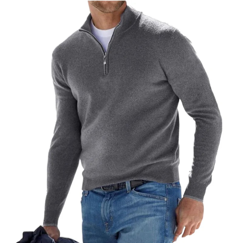 Luca Belloni Pullover | Half-Zip V-Neck Sweater for Men