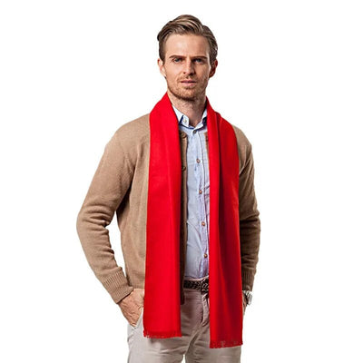 Red Cashmere Scarf | Soft & Warm Cashmere Scarf for Winter