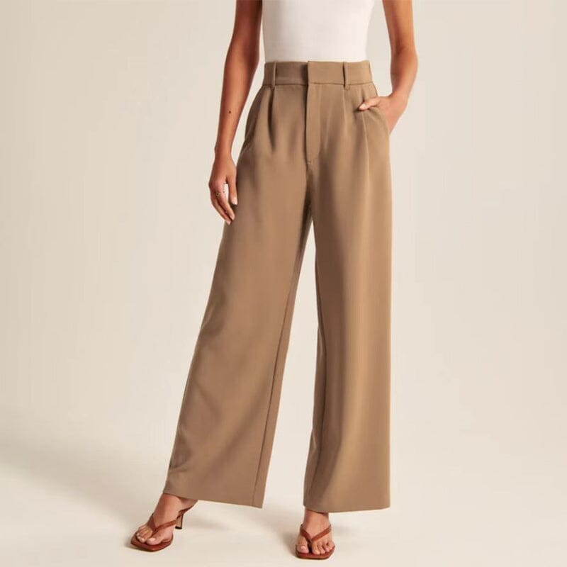 High-Waisted Wide-Leg Tailored Pants for Women