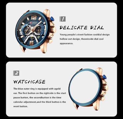 Curren Casual Watch | Stylish & Timeless Water Resistant Timepiece for Men