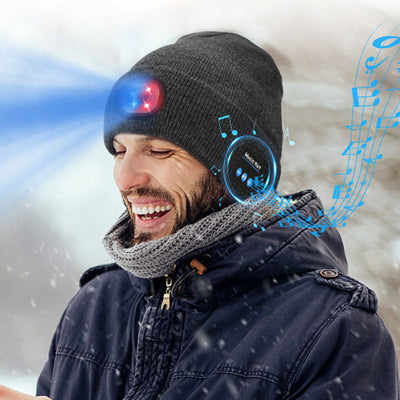 Bluetooth Beanie with Rechargeable LED Light and Speakers | Warmth, Music & Light in One