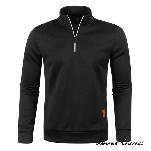 Men’s Turtleneck Sweater with Zipper | Versatile & Stylish Half-Zip Design