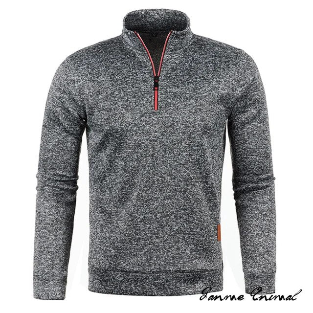 Men’s Turtleneck Sweater with Zipper | Versatile & Stylish Half-Zip Design