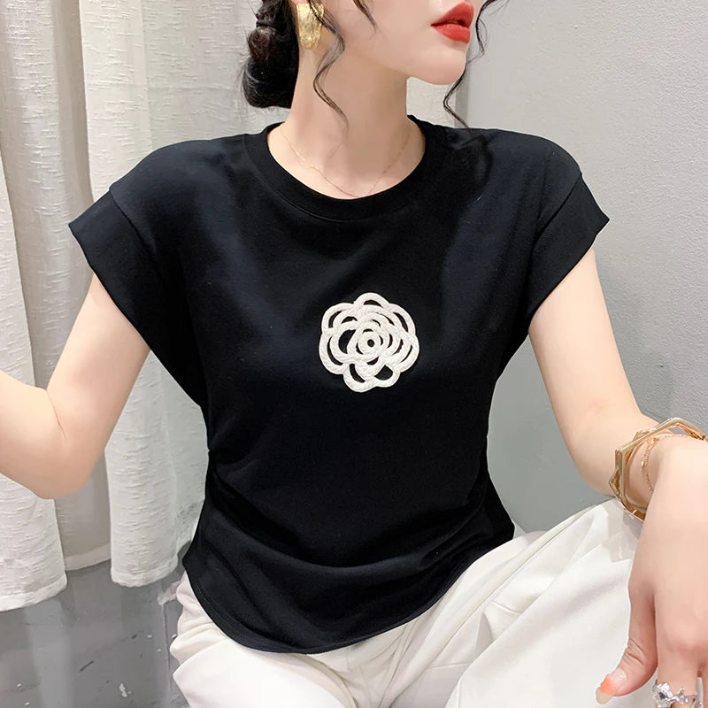 Fashionable Flower Women Top