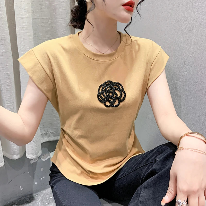 Fashionable Flower Women Top