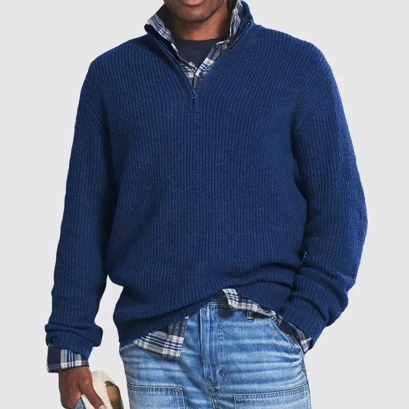 Gents™ | Half-Zip Knitted Sweater for Men