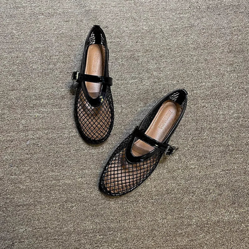 Mesh Elegance Flats - Breathable and Comfy!