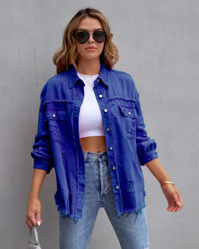 SunnyStitch Denim Jacket | Classic, Comfortable, and Stylish