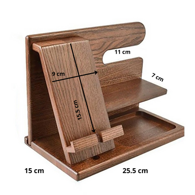 Wooden Phone Docking Station | Premium Organizer for Your Essentials