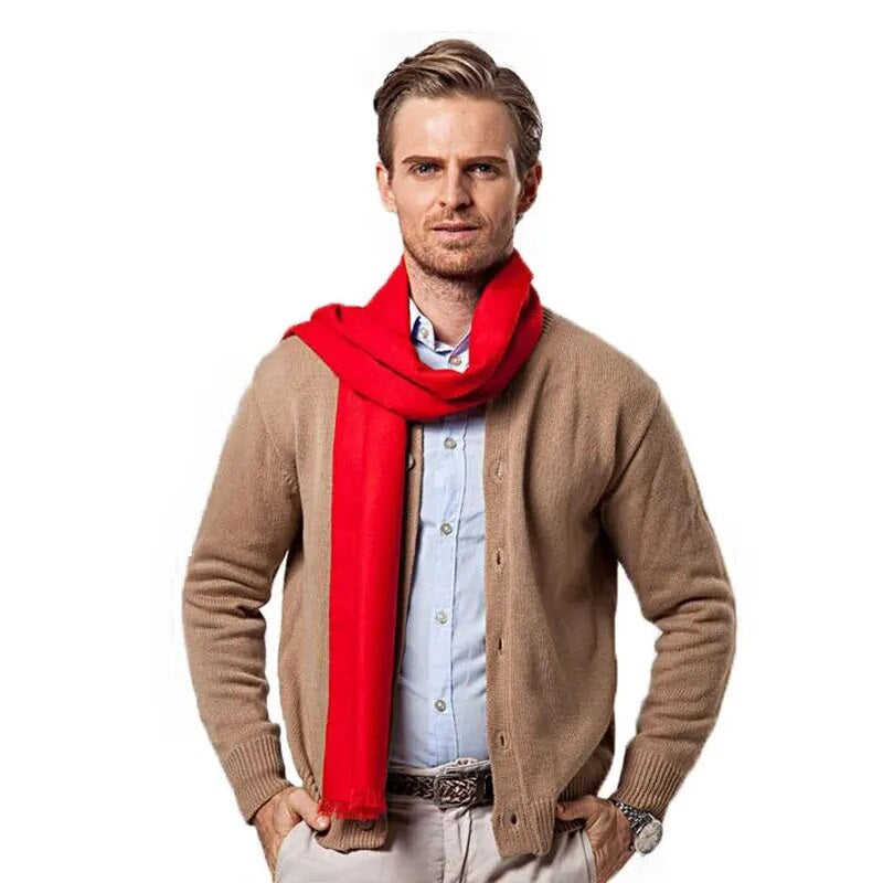 Red Cashmere Scarf | Soft & Warm Cashmere Scarf for Winter