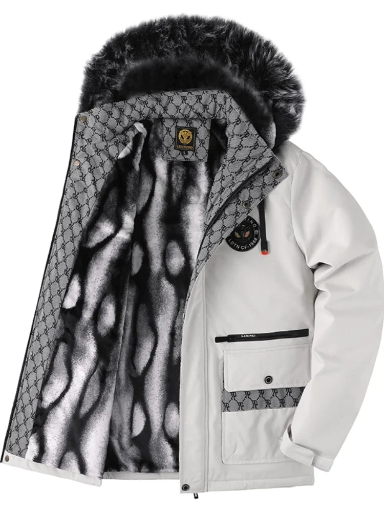 Insulated Winter Jacket | Plush Lined Jacket with Fur Hood for Outdoor Adventures