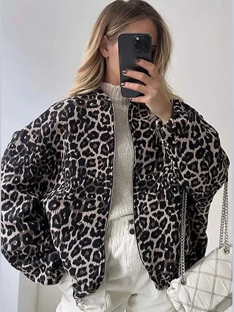 Almeria | Fashionable Leopard Print Women's Coat