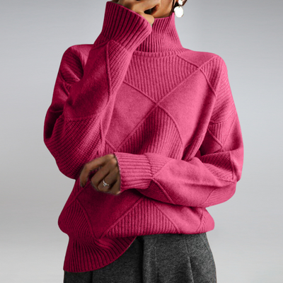 Sienna™ Luxury Cashmere Turtleneck Sweater – Ultra-Soft & Elegant Winter Knitwear