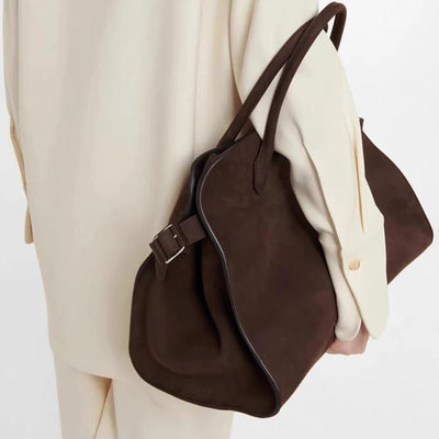 Elegant Suede Leather Tote Bag