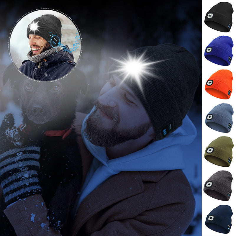 Bluetooth Beanie with Rechargeable LED Light and Speakers | Warmth, Music & Light in One