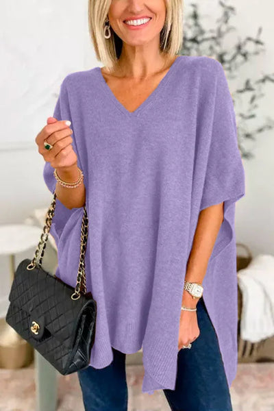 Poncho-Style Sweater | Cozy Knit for Effortless Elegance