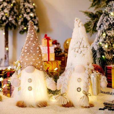 Adorable Glowing Christmas Gnomes | Festive Holiday Decor with LED Lights