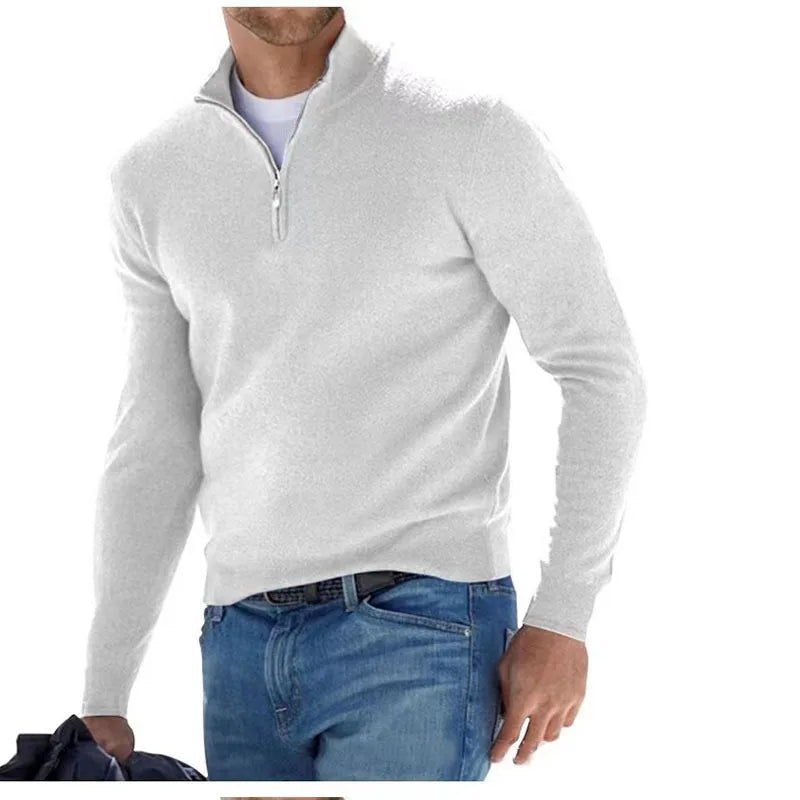 Luca Belloni Pullover | Half-Zip V-Neck Sweater for Men