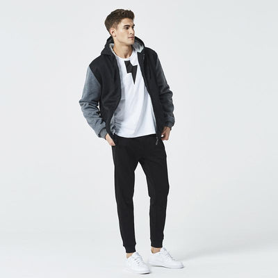 Men's Hooded Winter Jacket – Fleece-Lined for Casual and Sporty Style