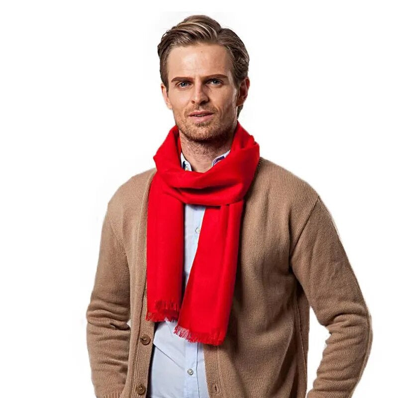 Red Cashmere Scarf | Soft & Warm Cashmere Scarf for Winter