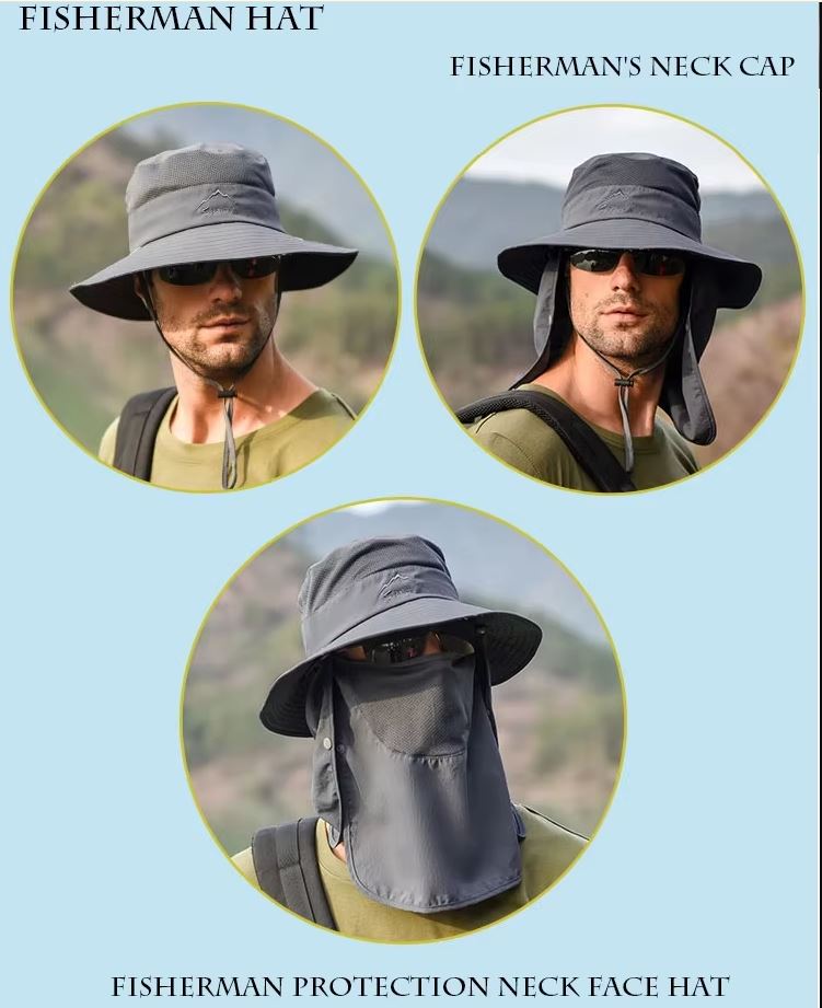 Lio Outdoor Bucket Hat | UV Protection Fisherman Hat with Removable Neck & Face Shield