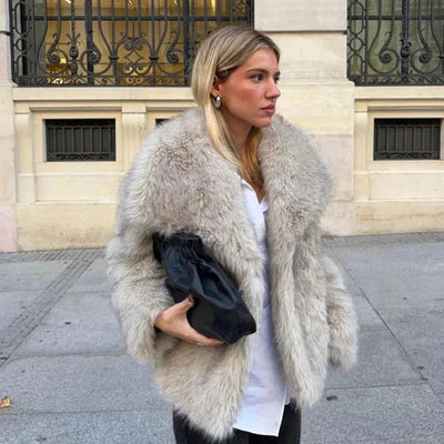 Luxurious Faux Fur Coat for Chic Winter Style – Elegant, Warm, and Eco-Friendly