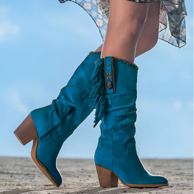 Mara™ - Women's Western Boots with Tassels