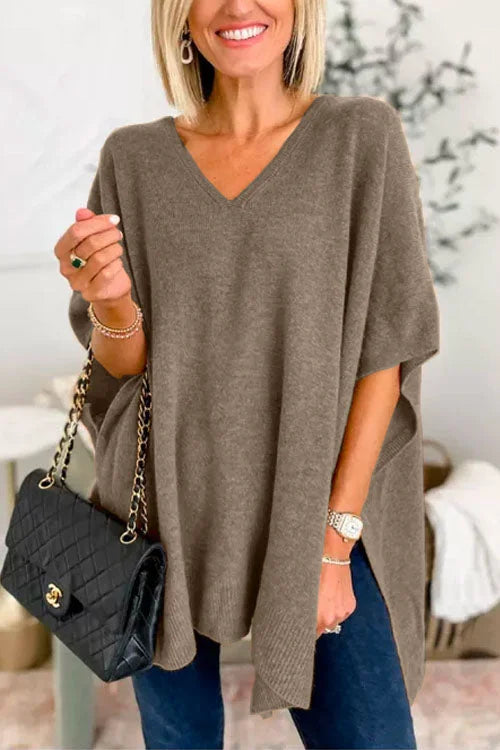 Poncho-Style Sweater | Cozy Knit for Effortless Elegance