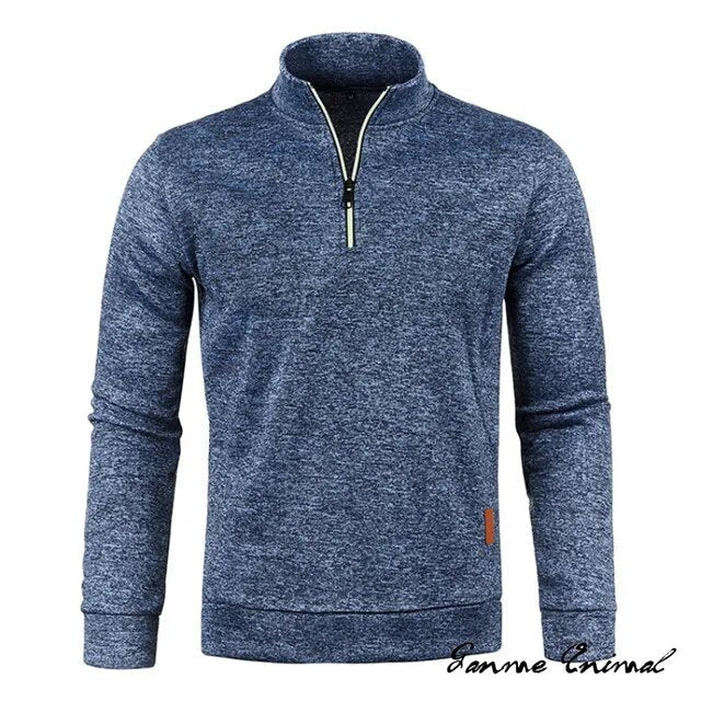 Men’s Turtleneck Sweater with Zipper | Versatile & Stylish Half-Zip Design