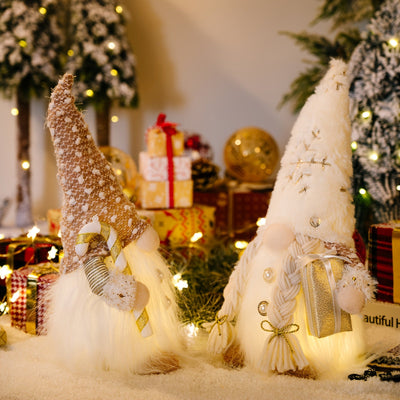 Adorable Glowing Christmas Gnomes | Festive Holiday Decor with LED Lights